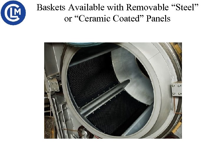 Baskets Available with Removable “Steel” or “Ceramic Coated” Panels 