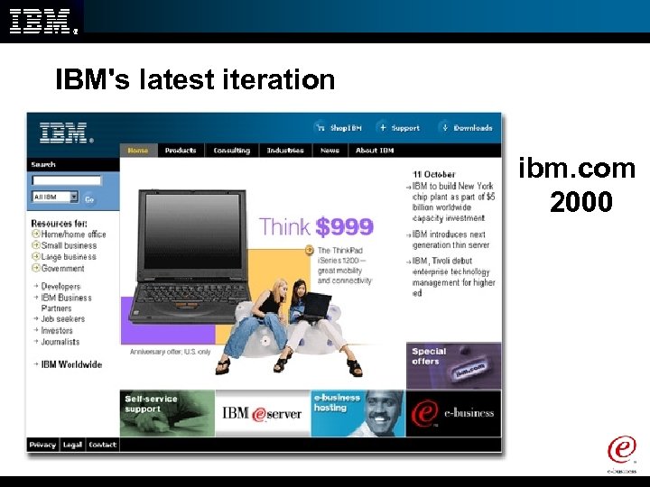 IBM's latest iteration ibm. com 2000 