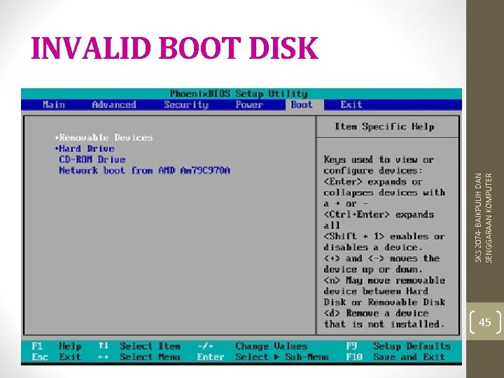 SKS 2074 - BAIKPULIH DAN SENGGARAAN KOMPUTER INVALID BOOT DISK 45 