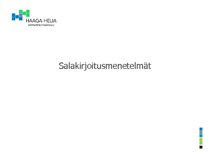 Salakirjoitusmenetelmät 