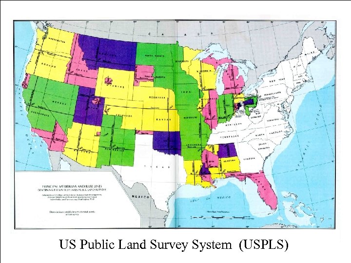 US Public Land Survey System (USPLS) 