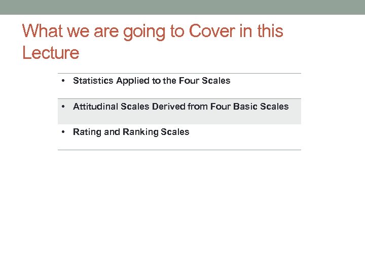 What we are going to Cover in this Lecture • Statistics Applied to the