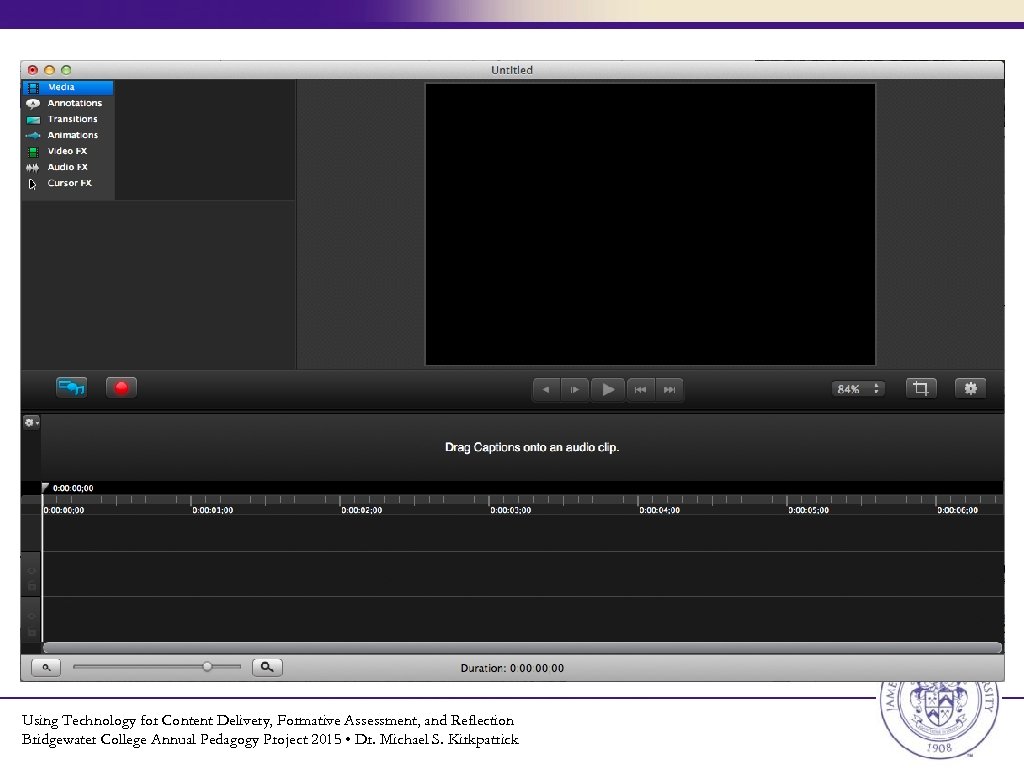 Using Technology for Content Delivery, Formative Assessment, and Reflection Bridgewater College Annual Pedagogy Project