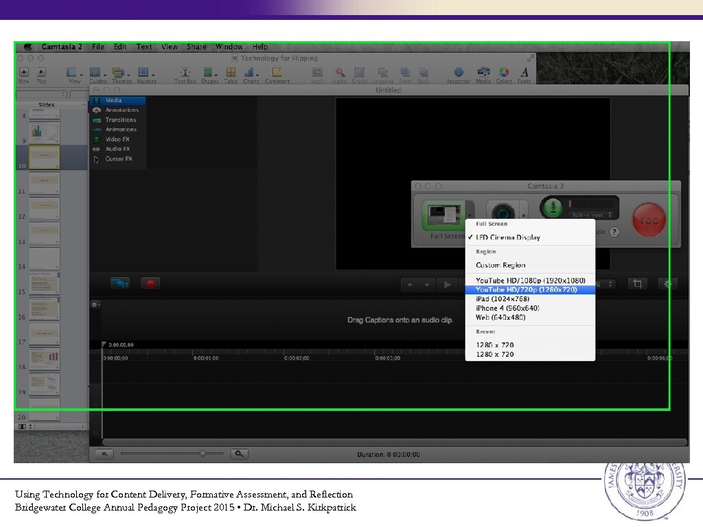Using Technology for Content Delivery, Formative Assessment, and Reflection Bridgewater College Annual Pedagogy Project