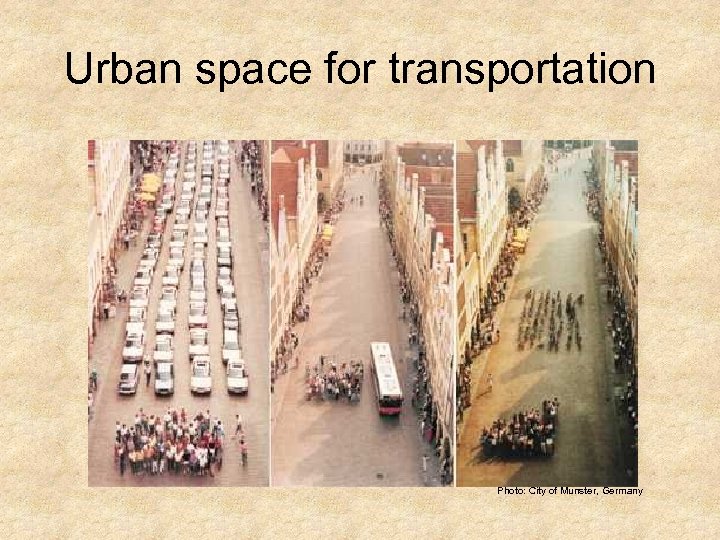 Urban space for transportation Photo: City of Munster, Germany 