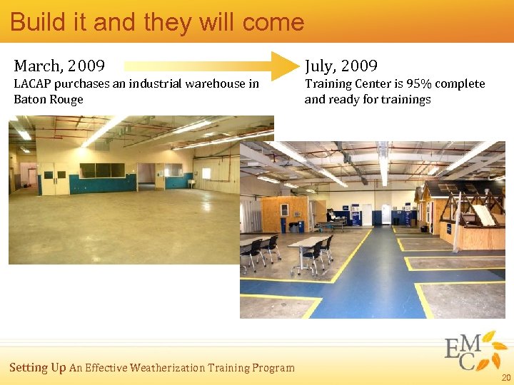 Build it and they will come March, 2009 July, 2009 LACAP purchases an industrial