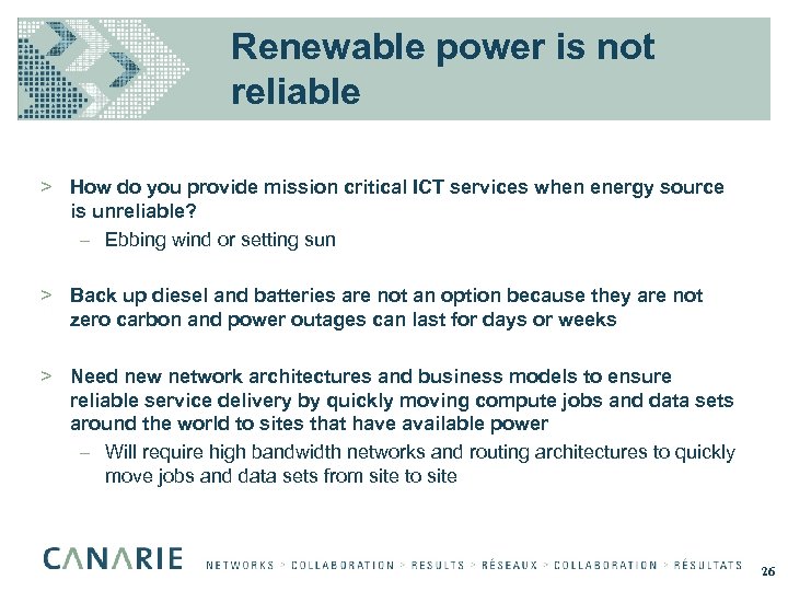 Renewable power is not reliable > How do you provide mission critical ICT services