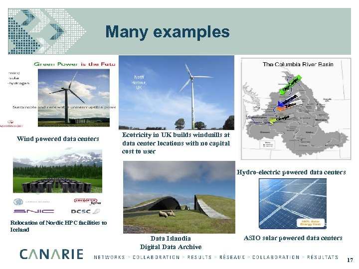 Many examples Wind powered data centers Ecotricity in UK builds windmills at data center