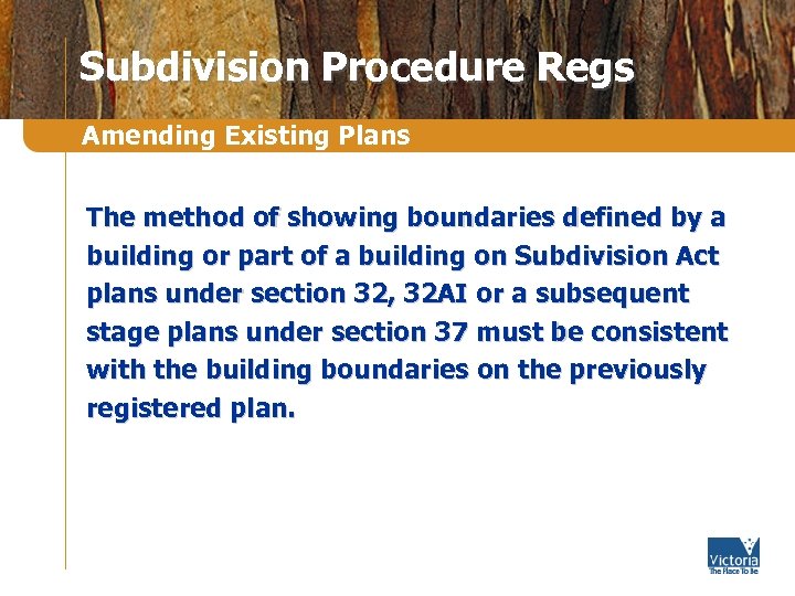 Subdivision Procedure Regs Amending Existing Plans The method of showing boundaries defined by a