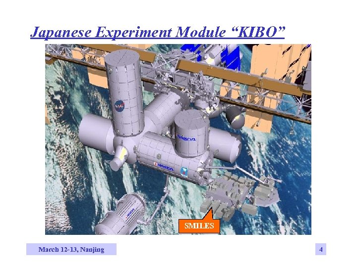 Japanese Experiment Module “KIBO” SMILES March 12 -13, Nanjing 4 