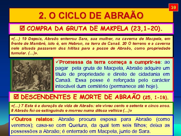 39 2. O CICLO DE ABRAÃO COMPRA DA GRUTA DE MAKPELA (23, 1 -20).