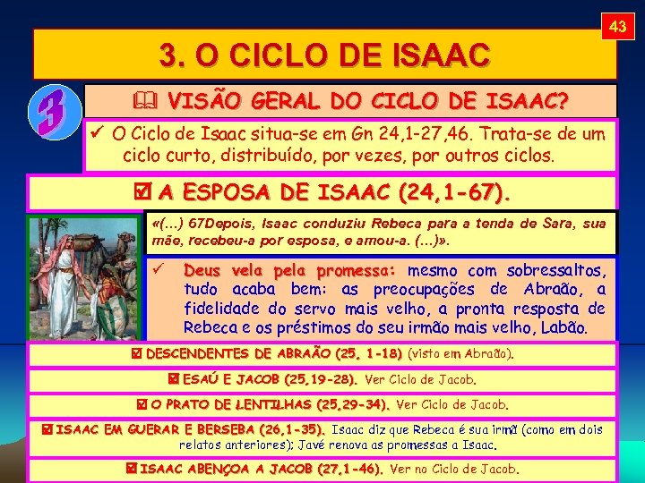 43 3. O CICLO DE ISAAC VISÃO GERAL DO CICLO DE ISAAC? O Ciclo