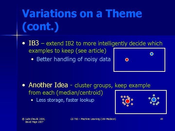 Variations on a Theme (cont. ) • IB 3 – extend IB 2 to