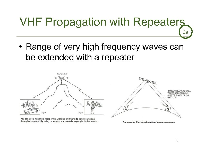 VHF Propagation with Repeaters 2 a • Range of very high frequency waves can