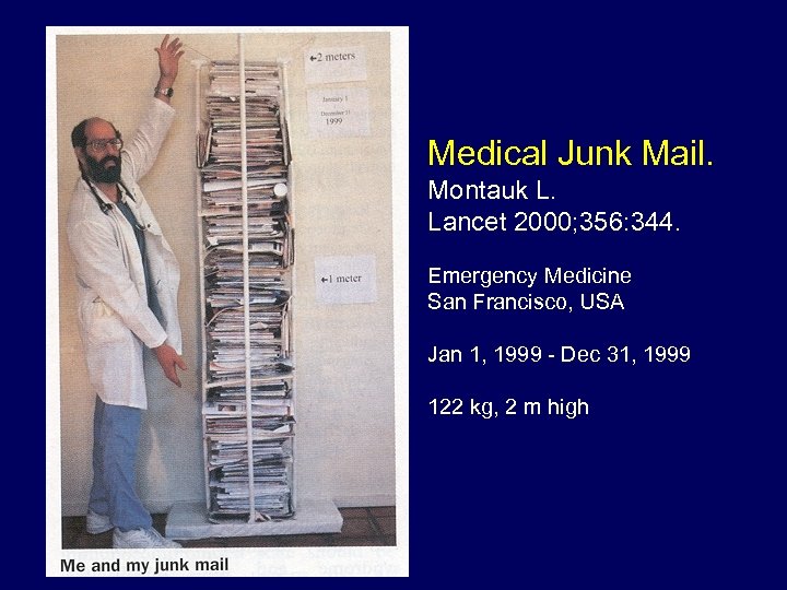 Medical Junk Mail. Montauk L. Lancet 2000; 356: 344. Emergency Medicine San Francisco, USA
