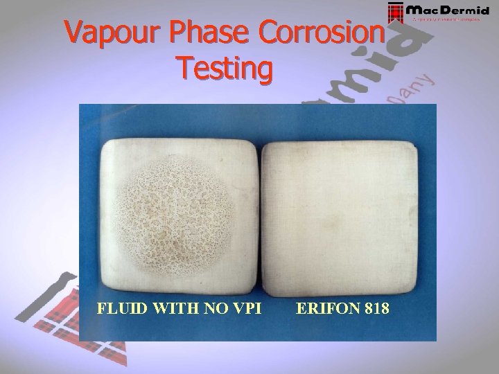 Vapour Phase Corrosion Testing FLUID WITH NO VPI ERIFON 818 