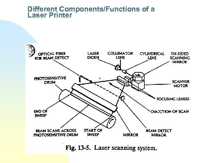 Different Components/Functions of a Laser Printer 