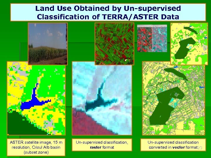 Land Use Obtained by Un-supervised Classification of TERRA/ASTER Data ASTER satellite image, 15 m