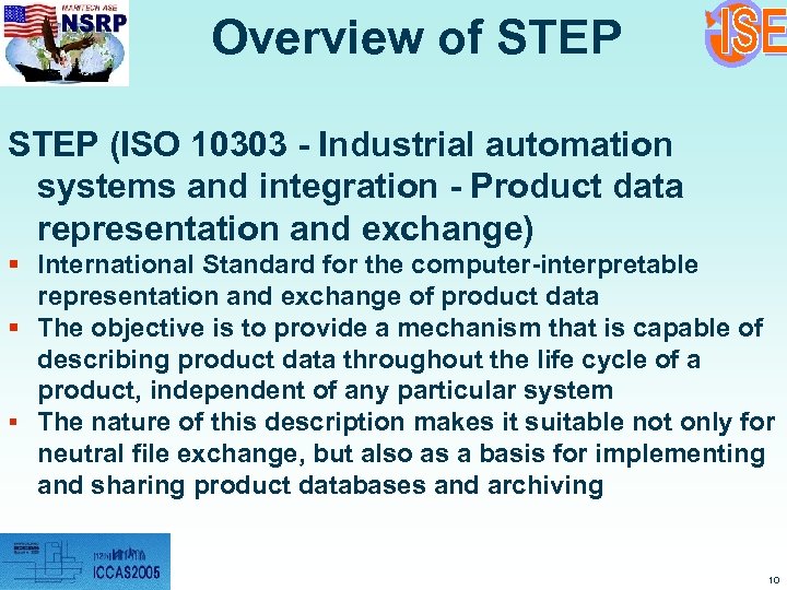 Overview of STEP (ISO 10303 - Industrial automation systems and integration - Product data