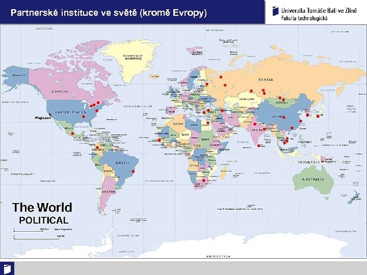 Partnerské instituce ve světě (kromě Evropy) 