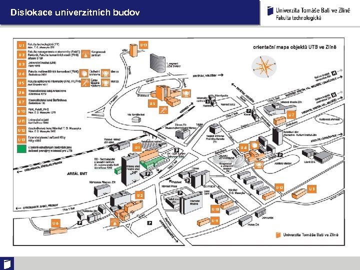 Dislokace univerzitních budov 