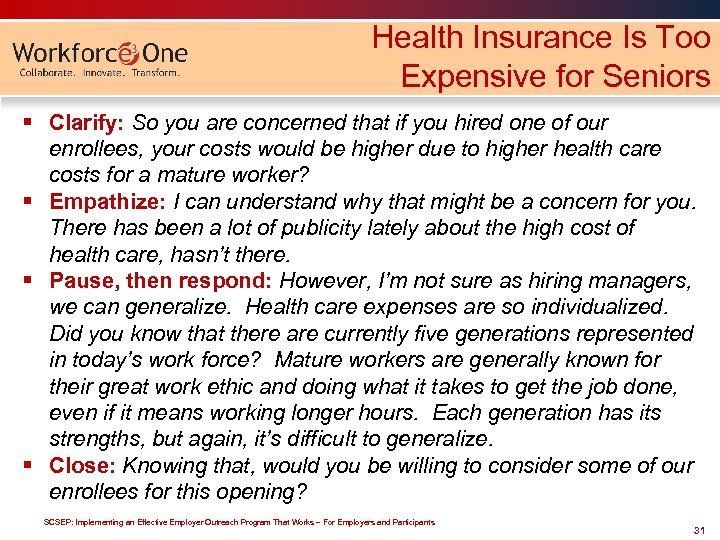 Health Insurance Is Too Expensive for Seniors § Clarify: So you are concerned that
