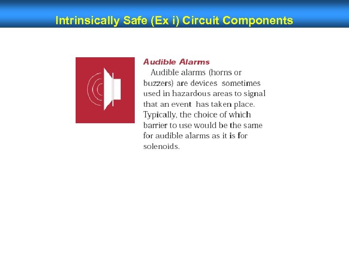 Intrinsically Safe (Ex i) Circuit Components 