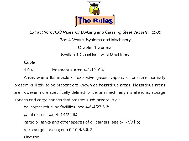 Extract from ABS Rules for Building and Classing Steel Vessels - 2005 Part 4