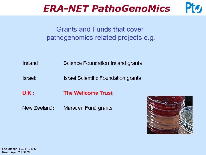ERA-NET Patho. Geno. Mics Grants and Funds that cover pathogenomics related projects e. g.