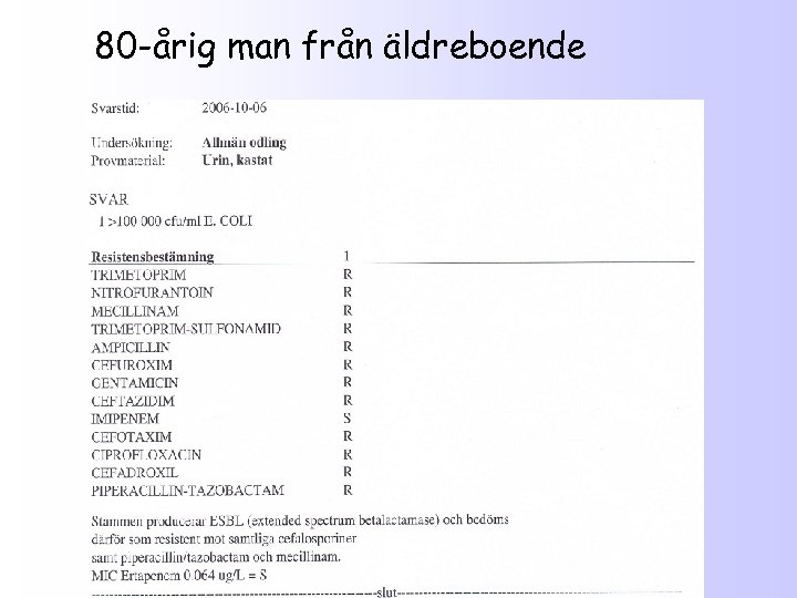 80 -årig man från äldreboende 