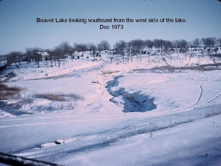 Beaver Lake looking southeast from the west side of the lake. Dec 1973 9