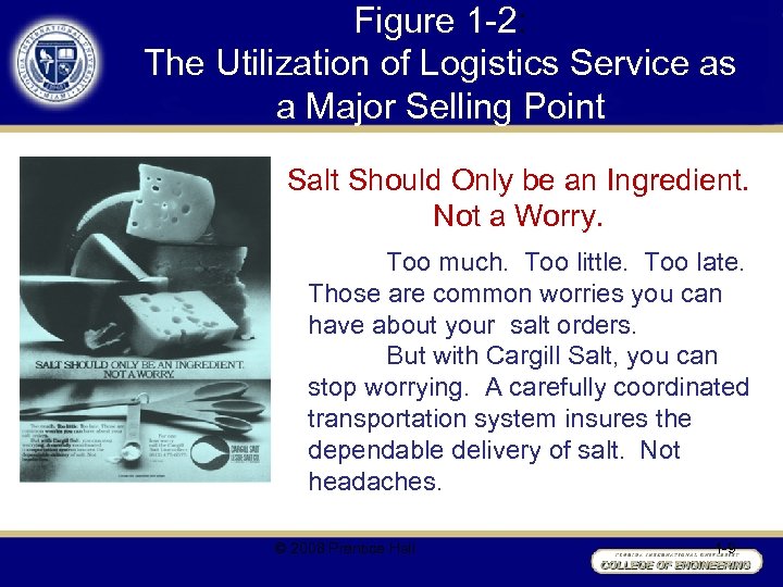 Figure 1 -2: The Utilization of Logistics Service as a Major Selling Point Salt