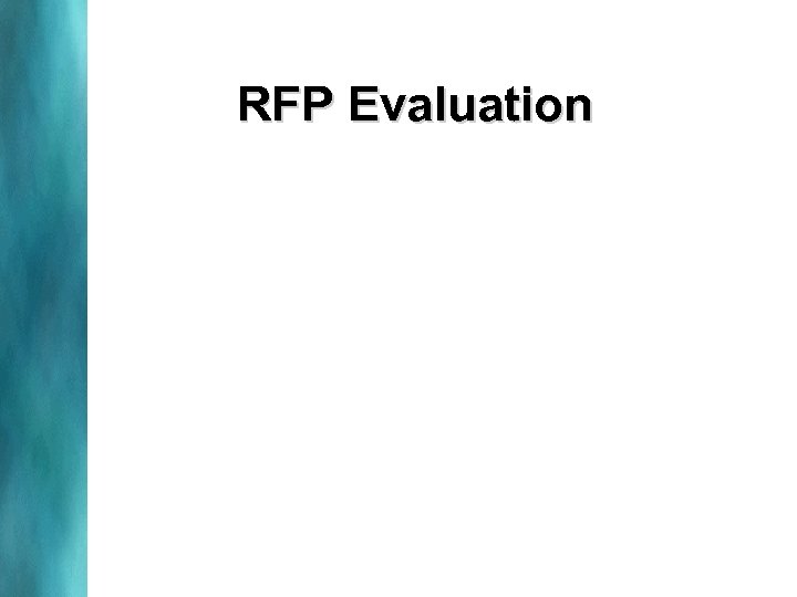 RFP Evaluation 