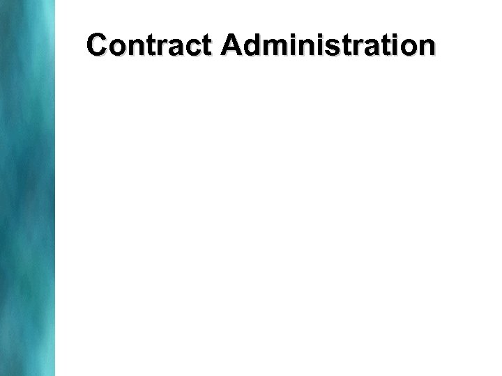 Contract Administration 