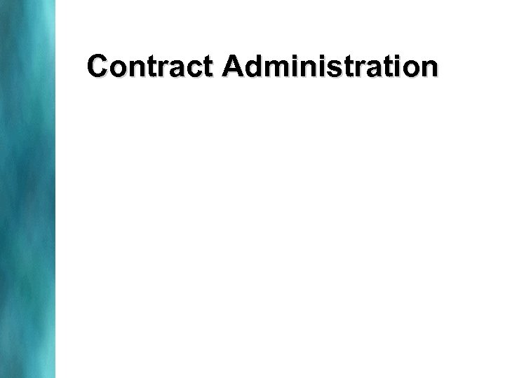 Contract Administration 