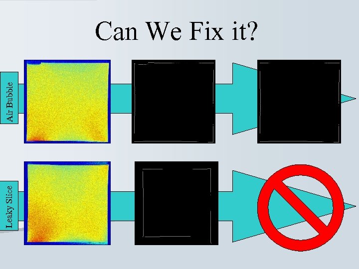 Leaky Slice Air Bubble Can We Fix it? 