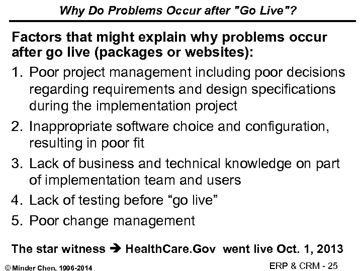 Why Do Problems Occur after 