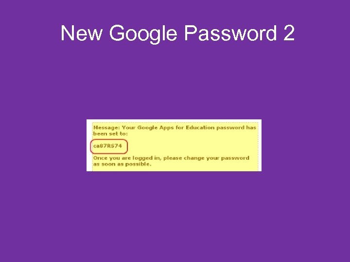 New Google Password 2 