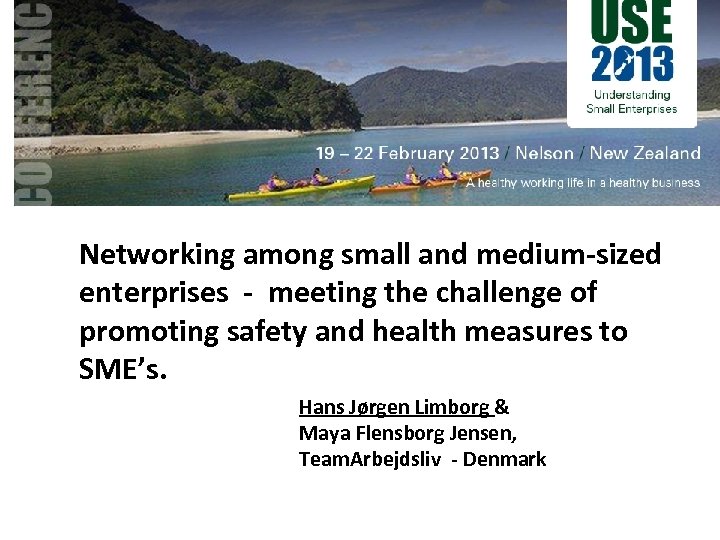 Networking among small and medium-sized enterprises - meeting the challenge of promoting safety and