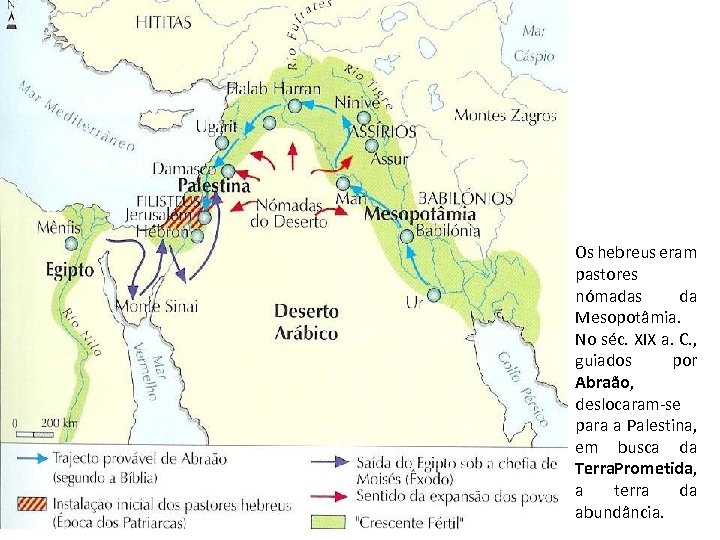 Os hebreus eram pastores nómadas da Mesopotâmia. No séc. XIX a. C. , guiados