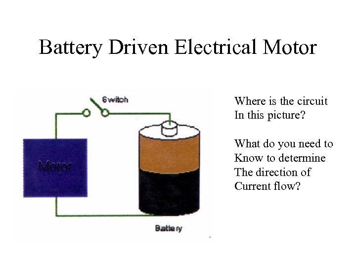 Battery Driven Electrical Motor Where is the circuit In this picture? What do you
