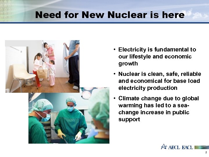 Need for New Nuclear is here • Electricity is fundamental to our lifestyle and