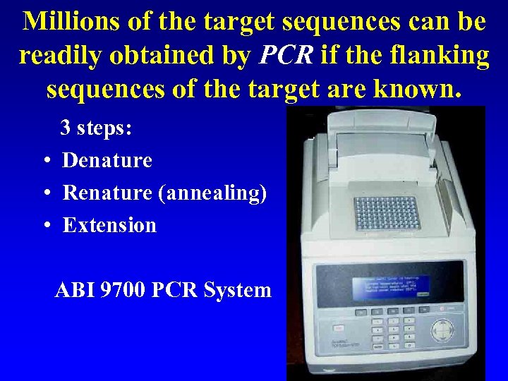 Millions of the target sequences can be readily obtained by PCR if the flanking