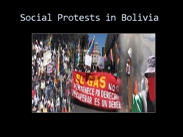 Social Protests in Bolivia 