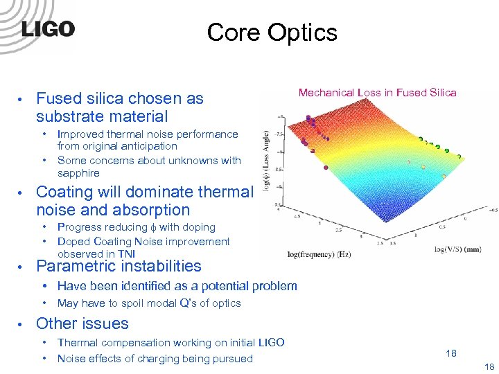 Core Optics • Fused silica chosen as substrate material • • • Improved thermal