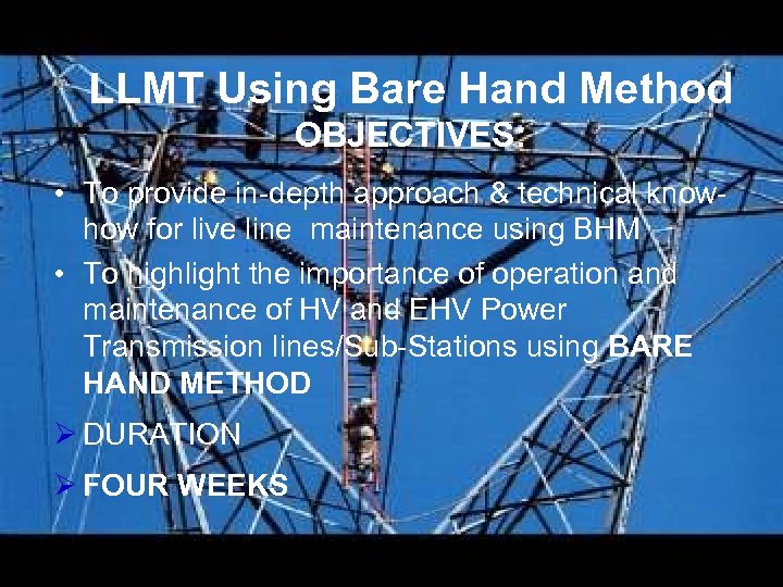 LLMT Using Bare Hand Method OBJECTIVES: • To provide in-depth approach & technical knowhow