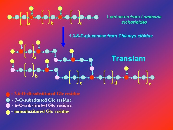b a c Laminaran from Laminaria cichorioides 1, 3 - -D-glucanase from Chlamys albidus