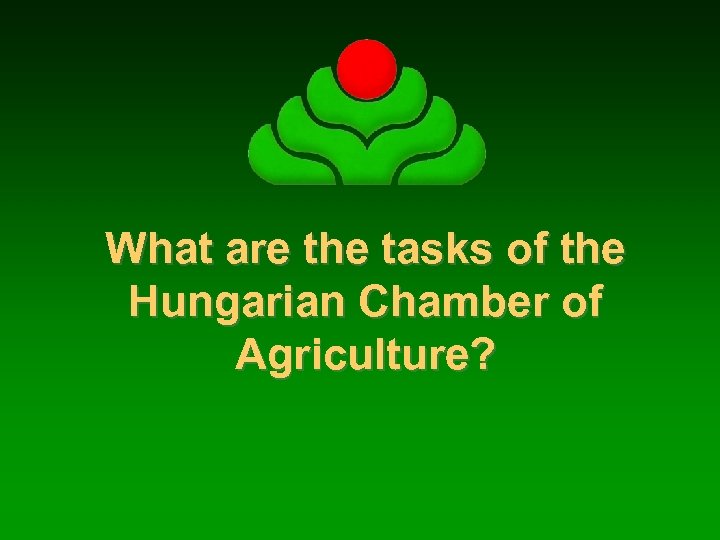What are the tasks of the Hungarian Chamber of Agriculture? 