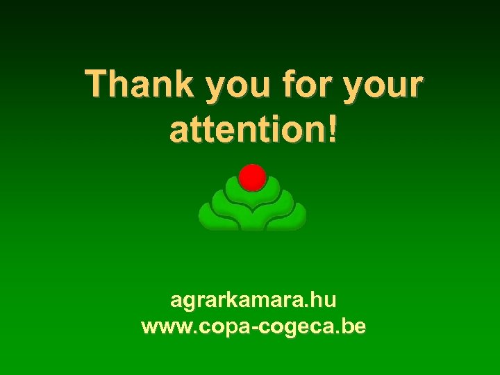 Thank you for your attention! agrarkamara. hu www. copa-cogeca. be 