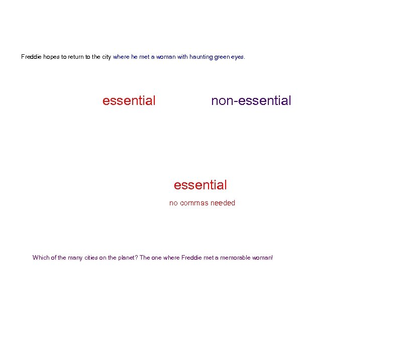 Freddie hopes to return to the city where he met a woman with haunting